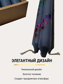 Свечи праздничные №8 (уп 20шт), ГОЛУБЫЕ (Радужная лоза)