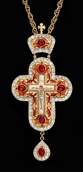 Крест наперсный № 112 эмаль /золочение/