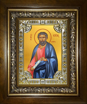 Икона Иуда брат Господень Апостол в деревянном киоте