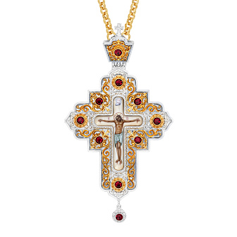 Крест наперсный №1555 / серебрение, золочение