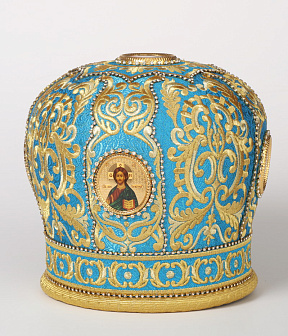 Митра №111 парча вышивка а/м фоторамки, стр.дорожки, в футляре