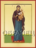 Икона Богородица Одигитрия с золочением