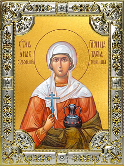 Икона АНАСТАСИЯ Узорешительница, Великомученица (СЕРЕБРЯНАЯ РИЗА)