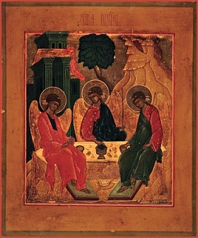 Икона Пресвятая Троица под старину