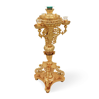 Подсвечник №25 на 46 свечей золочение Подсвечник №25 на 46 свечей золочение