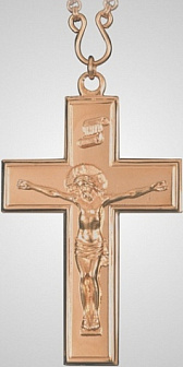 Наперсный крест Господь Вседержитель с позолотой