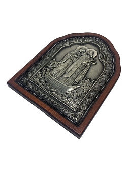 Именная икона 118 Петр и Феврония Муромские гальваника НОВАЯ A184-1_KRA Именная икона 118 Петр и Феврония Муромские гальваника НОВАЯ A184-1_KRA