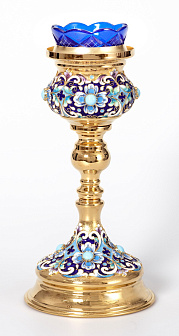 Лампада напрестольная большая №1 роспись / золочение