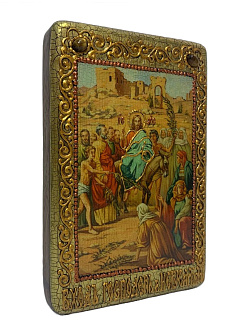 Икона ''Вход Господень в Иерусалим'' ручной работы