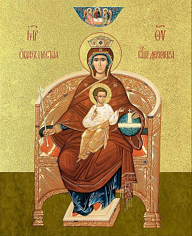 Икона Божией Матери "Державная" с золочением поталью, 03016-УЛ Икона Божией Матери "Державная" с золочением поталью, 03016-УЛ