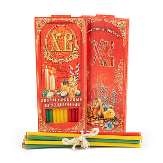 Свечи для дома №80, Пасхальные Яйца (Красные, желтые, зеленые)