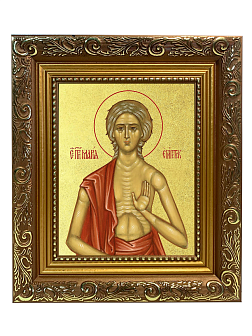 Икона "Мария Египетская", св. прп., с золочением поталью, 10М6-УЛ