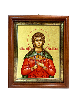 Икона "Василиса", св. мц., с золочением поталью, 10010-УЛ Икона "Василиса", св. мц., с золочением поталью, 10010-УЛ