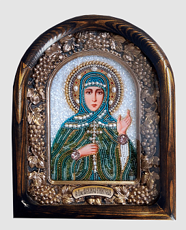 152 Именная икона ВАСИЛИССА (Василиса) Египетская, Преподобномученица БИСЕР