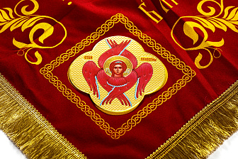 Плащаница малая бархат на холсте Спасителя