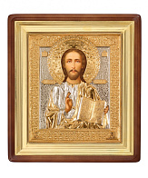 Икона живописная в киоте 24х30 масло, риза №213, киот №1 Спаситель