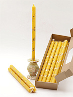 Свечи праздничные №4 (уп 10шт), ЖЕЛТЫЕ (Золотая лоза)