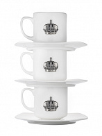 Трио кофейных чашек ''Корона''
