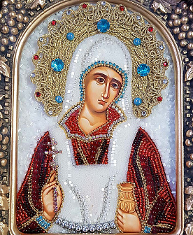 Икона Святая Мученица Аполлинария Тупицына, бисер