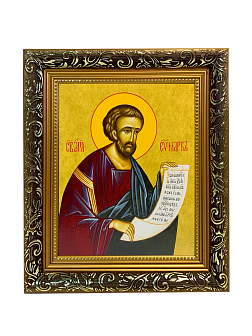 Икона Марк Евангелист Апостол на холсте в киоте 100 Икона Марк Евангелист Апостол на холсте в киоте 100