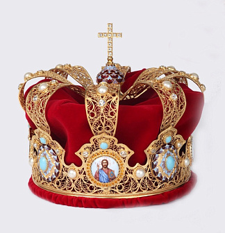 Венцы венчальные №3 / пара / филигрань, эмаль, финифть / золочение