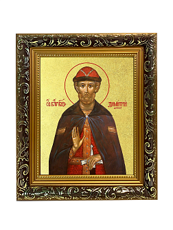 Икона "Дмитрий Донской", св. блгв. кн. Московский, с золочением поталью, 09037-УЛ Икона "Дмитрий Донской", св. блгв. кн. Московский, с золочением поталью, 09037-УЛ