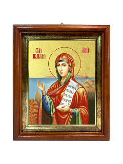 Икона "Анна", св. праведная с золочением поталью, 10005-УЛ