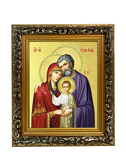 Икона "Святое Семейство" с золочением поталью, 07С1-УЛ