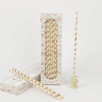 Свечи праздничные №40 (уп 40шт), БЕЛЫЕ (Рубиновое ХВ)