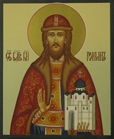 Икона РОМАН Рязанский, Благоверный Князь (РУКОПИСНАЯ)
