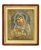 Икона живописная в киоте 24х30 масло, риза №225, киот №1 Владимирская БМ