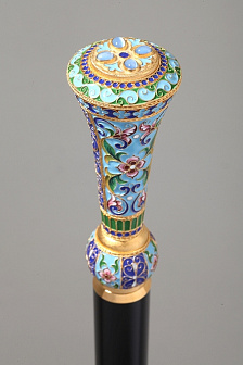Посох №26 неразборный серебро филигрань, эмаль, роспись / золочение / (УИН)