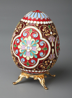 Яйцо пасхальное филигрань, эмаль / золочение