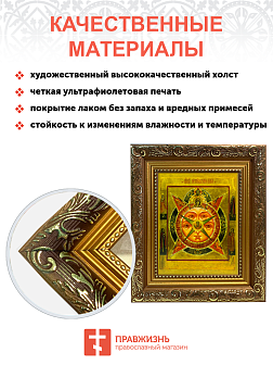 Икона Всевидящее Око Божие на холсте в киоте 1114