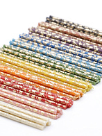 Свечи праздничные №80 (уп 50шт), 10 цветов по 5 шт (Золотая лоза)