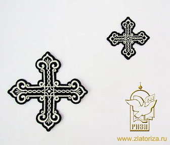 Набор крестов, иерейский, ВОСТОЧНЫЙ, черный с серебром, 14 шт, арт. 22041