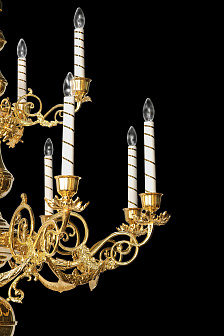 Паникадило 2 яруса 12 свечей большое золочение Паникадило 2 яруса 12 свечей большое золочение