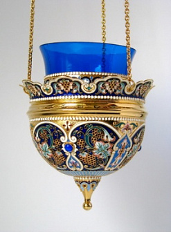 Лампада филигранная №23 роспись / золочение