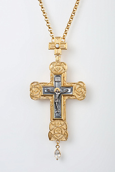 Крест наперсный № 135 литьевое распятие /золочение,серебрение/ Крест наперсный № 135 литьевое распятие /золочение,серебрение/
