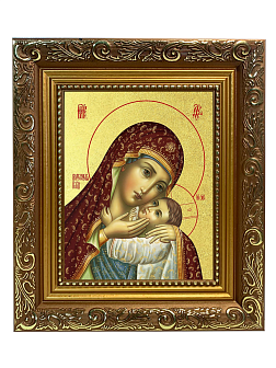 Икона Божией Матери "Корсунская" с золочением поталью, 03К2-УЛ