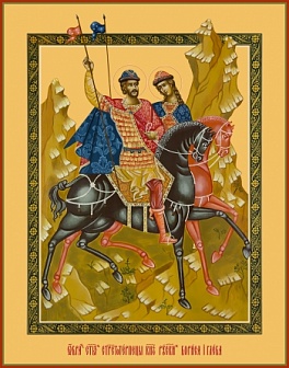 Борис и Глеб благоверные князья-страстотерпцы, икона