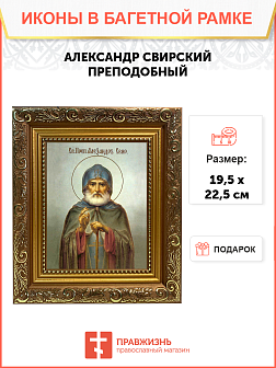 Образ святого Александра Свирского, преподобного, 09004 Образ святого Александра Свирского, преподобного, 09004