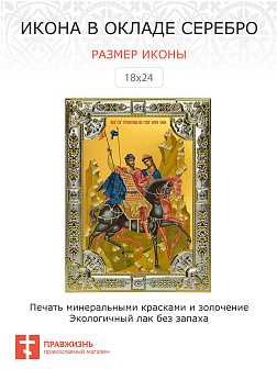 Икона Борис и Глеб благоверные князья-страстотерпцы