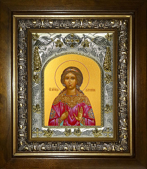 Икона освященная ''Виринея (Вероника) Едесская мученица '', в деревяном киоте