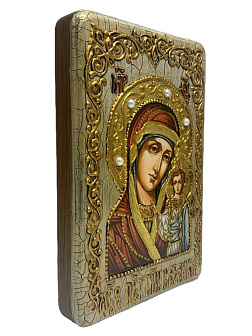 Икона Богородица Казанская писаная темперой