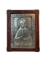 Именная икона Матрона Московская гальваника 103 14х18 см A46-1_KRA