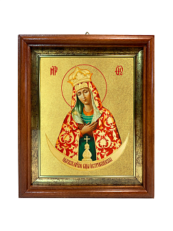 Икона Божией Матери "Остробрамская" с золочением поталью, 03О3-УЛ