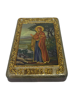 Настольная икона ''Святая праматерь Ева'' на мореном дубе