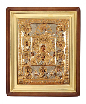 Икона живописная в киоте 70х90 масло, риза №176, киот №1 Знамение