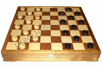 Игровой набор, 43х43см (шахматы + шашки)